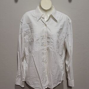 Ralph Lauren White Casual Button Down Shirt